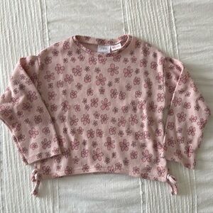 Zara kids Size 3-4 years Floral Waffle Knit Top